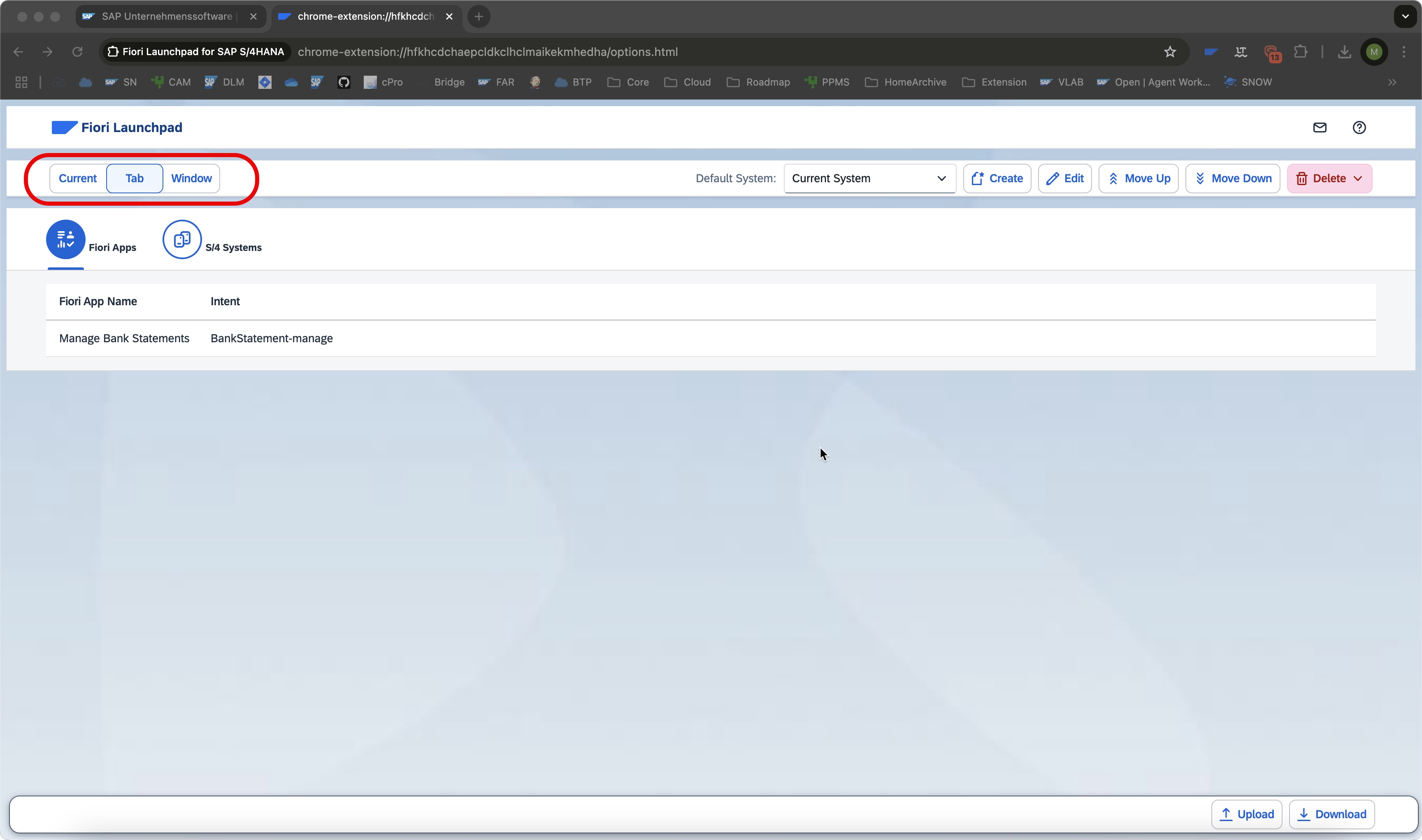 Options - Browser Mode